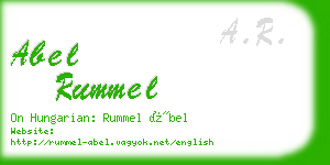 abel rummel business card